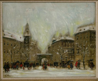 Budapest in the Snow by Antal Berkes